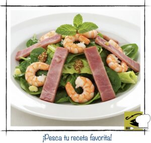 Ensalada de Gambas con Espinaca