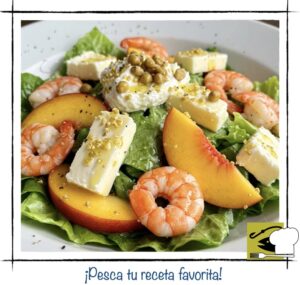 Ensalada de Gambas con Melocotón