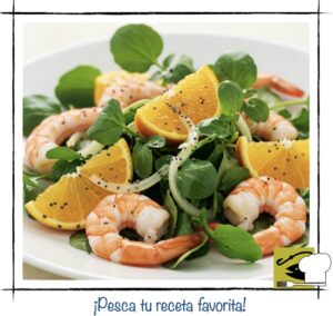 Ensalada de Gambas con Naranja