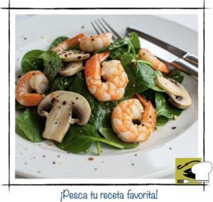 Ensalada de Gambas y Champiñones