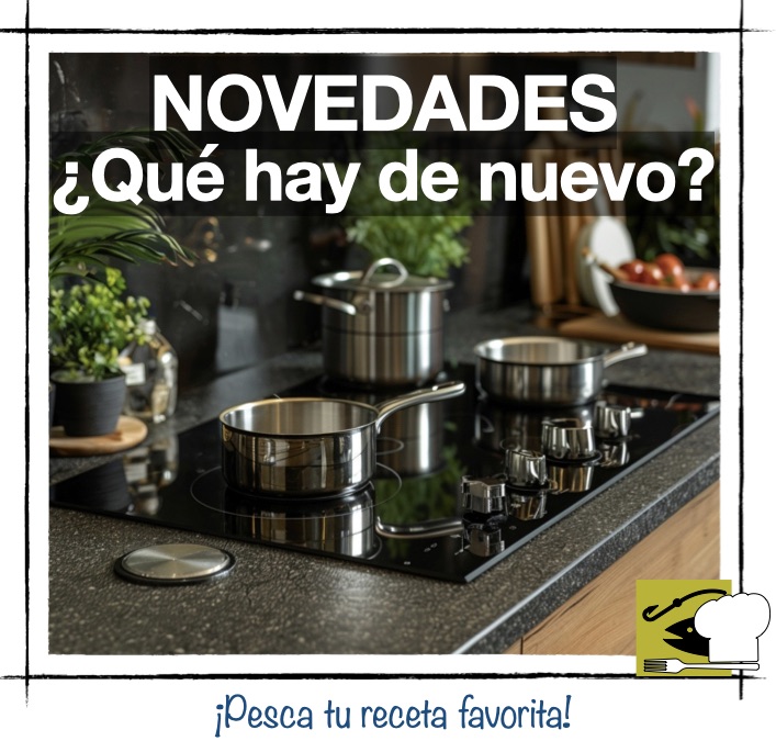 Estufa de inducción moderna y ollas de acero inoxidable. Miniatura de NOVEDADES sobre productos, accesorios y tecnología de cocina.