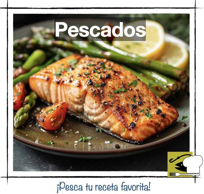 Salmón a la parrilla con espárragos. Miniatura de categoría de recetas de Pescados en Pescandorecetas.com.
